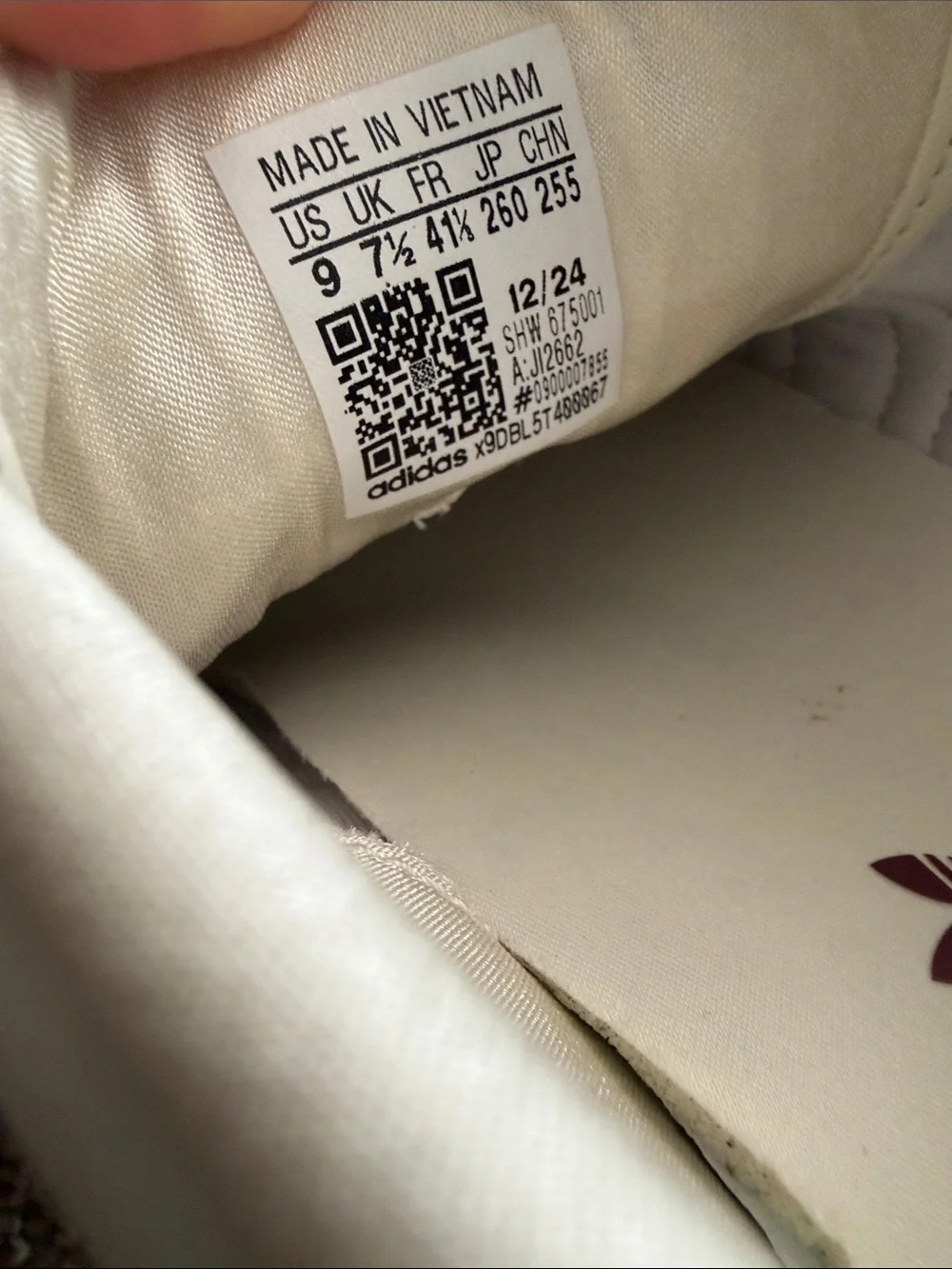 adidas Japan Low-Top Sneakers — Cream, Burgundy & Rust - Picture 8 of 8